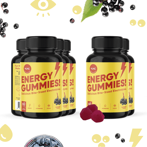 NUNC - Energy Gummies - 6 Bottles.