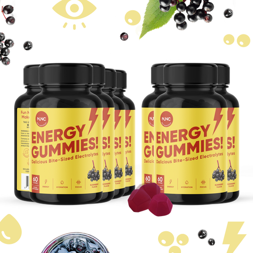 NUNC - Energy Gummies - 8 Bottles.