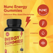 Load image into Gallery viewer, NUNC - Energy Gummies - 3 Bottles.
