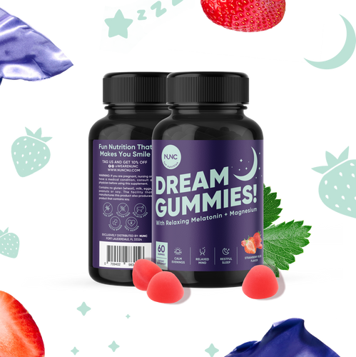NUNC - Dream Gummies (w/ Melatonin) - 2 Bottles.