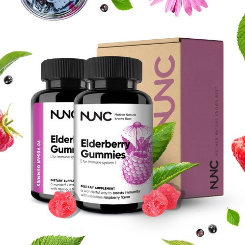 NUNC - Elderberry Gummies - 2 Bottles.