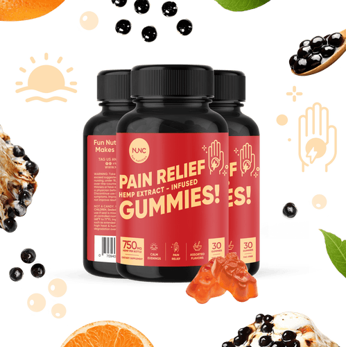 NUNC - Pain Relief Gummies - 3 Bottles.