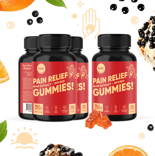 NUNC - Pain Relief Gummies - 4 Bottles.