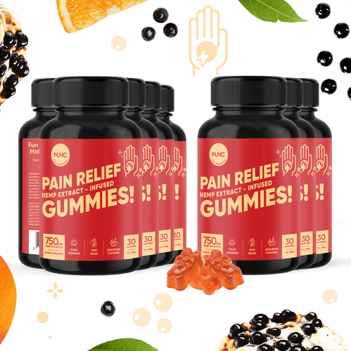 NUNC - Pain Relief Gummies - 8 Bottles.